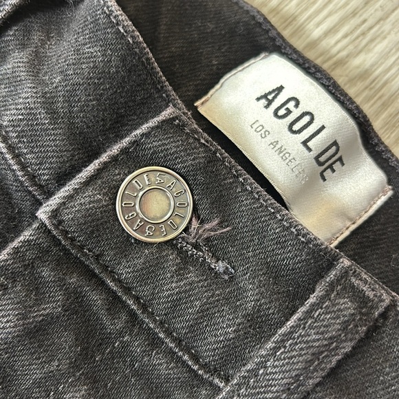 Agolde Merrel Black Straight Leg Jeans size 26 - Picture 8 of 16